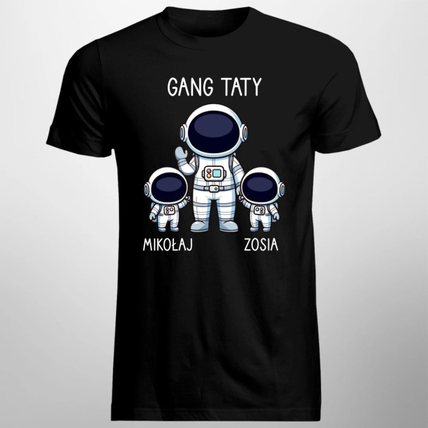 Gang taty - troje dzieci  - męska koszulka z nadrukiem