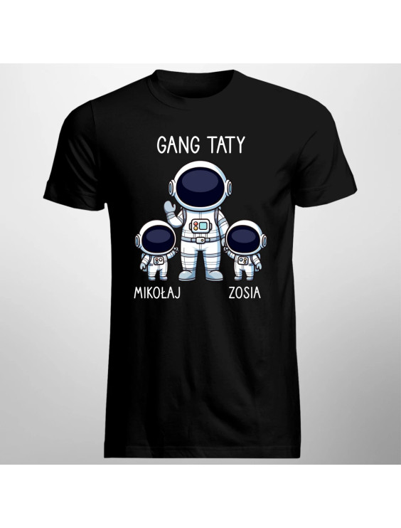 Gang taty - troje dzieci  - męska koszulka z nadrukiem