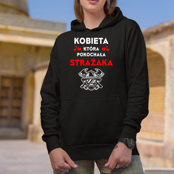 Kobieta, która pokochała strażaka - damska bluza z nadrukiem