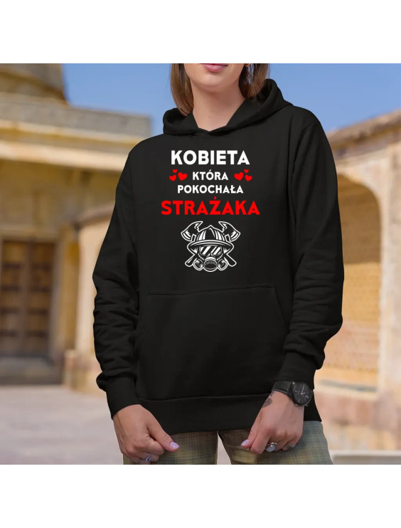 Kobieta, która pokochała strażaka - damska bluza z nadrukiem