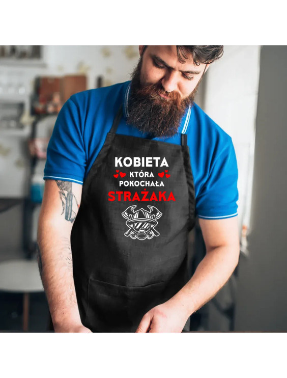 Kobieta, która pokochała strażaka - fartuch z nadrukiem
