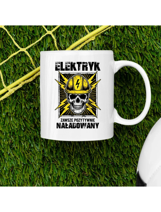 Elektryk - zawsze pozytywnie naładowany - kubek z nadrukiem