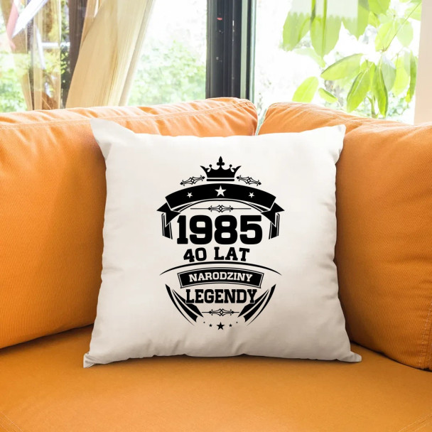 1985 Narodziny legendy 40 lat - poduszka z nadrukiem