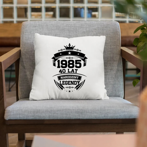 1985 Narodziny legendy 40 lat - poduszka z nadrukiem