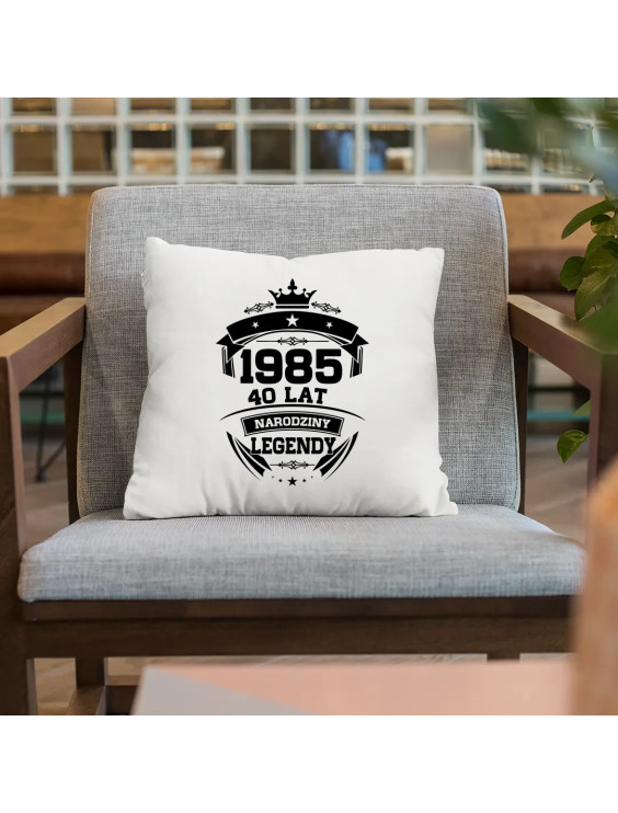 1985 Narodziny legendy 40 lat - poduszka z nadrukiem