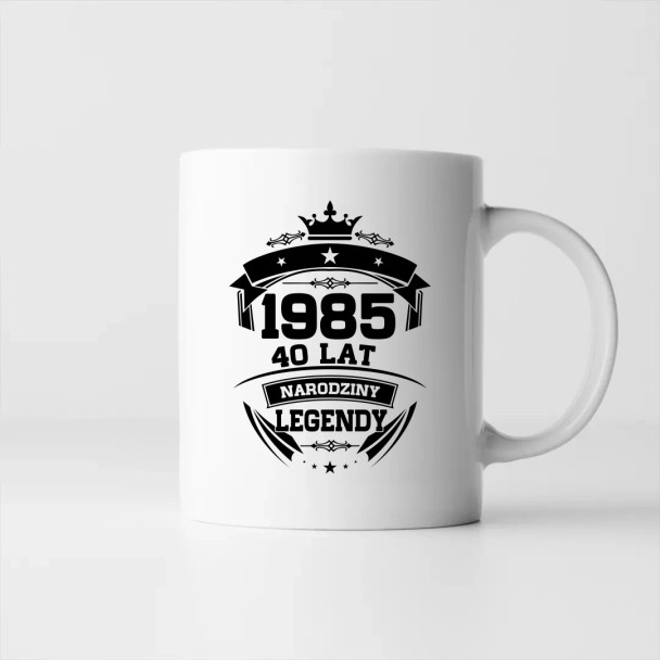 1985 Narodziny legendy 40 lat - kubek z nadrukiem