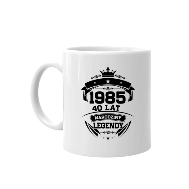 1985 Narodziny legendy 40 lat - kubek z nadrukiem