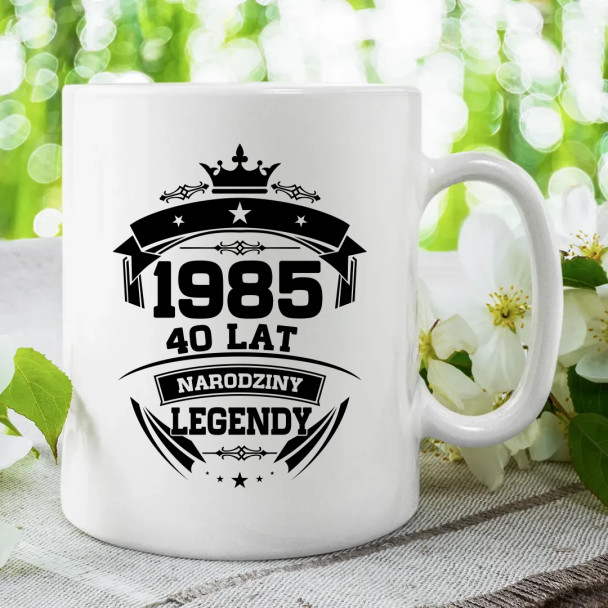 1985 Narodziny legendy 40 lat - kubek z nadrukiem