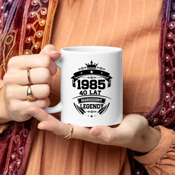 1985 Narodziny legendy 40 lat - kubek z nadrukiem