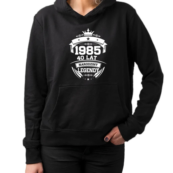 1985 Narodziny legendy 40 lat - damska bluza z nadrukiem