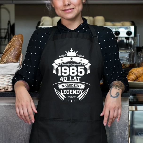 1985 Narodziny legendy 40 lat - fartuch z nadrukiem