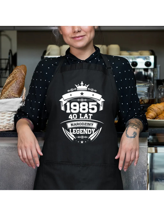 1985 Narodziny legendy 40 lat - fartuch z nadrukiem