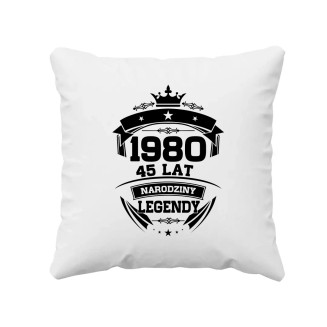 1980 Narodziny legendy 45 lat - poduszka z nadrukiem