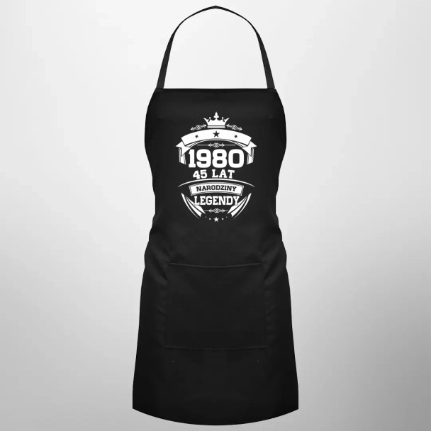 1980 Narodziny legendy 45 lat - fartuch z nadrukiem