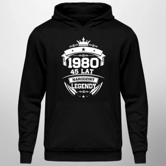 1980 Narodziny legendy 45 lat - męska bluza z nadrukiem