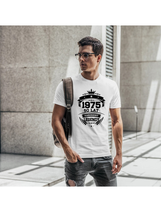 1975 Narodziny legendy 50 lat  - męska koszulka z nadrukiem