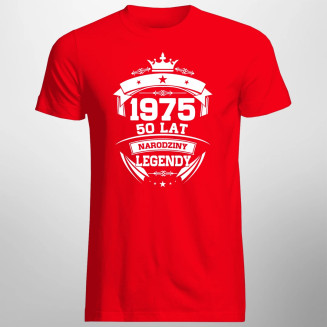 1975 Narodziny legendy 50 lat  - męska koszulka z nadrukiem