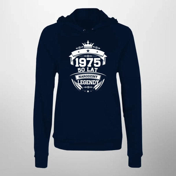 1975 Narodziny legendy 50 lat - damska bluza z nadrukiem