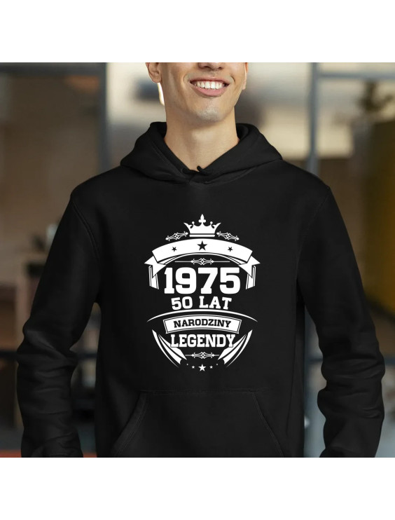 1975 Narodziny legendy 50 lat - męska bluza z nadrukiem