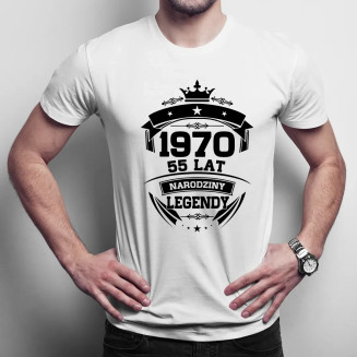 1970 Narodziny legendy 55 lat  - męska koszulka z nadrukiem