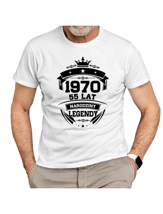 1970 Narodziny legendy 55 lat  - męska koszulka z nadrukiem
