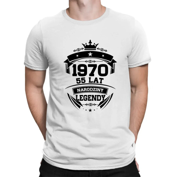 1970 Narodziny legendy 55 lat  - męska koszulka z nadrukiem