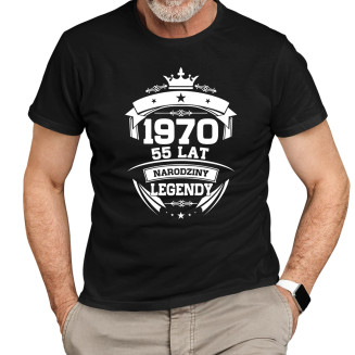 1970 Narodziny legendy 55 lat  - męska koszulka z nadrukiem