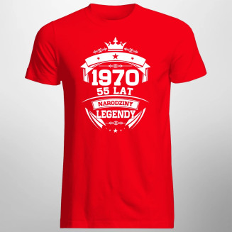 1970 Narodziny legendy 55 lat  - męska koszulka z nadrukiem