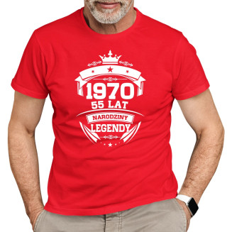 1970 Narodziny legendy 55 lat  - męska koszulka z nadrukiem