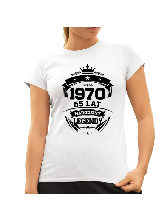 1970 Narodziny legendy 55 lat - damska koszulka z nadrukiem
