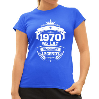 1970 Narodziny legendy 55 lat - damska koszulka z nadrukiem