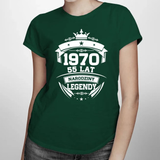 1970 Narodziny legendy 55 lat - damska koszulka z nadrukiem