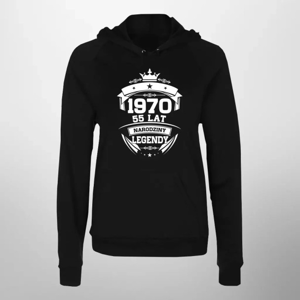 1970 Narodziny legendy 55 lat - damska bluza z nadrukiem
