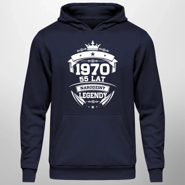 1970 Narodziny legendy 55 lat - męska bluza z nadrukiem