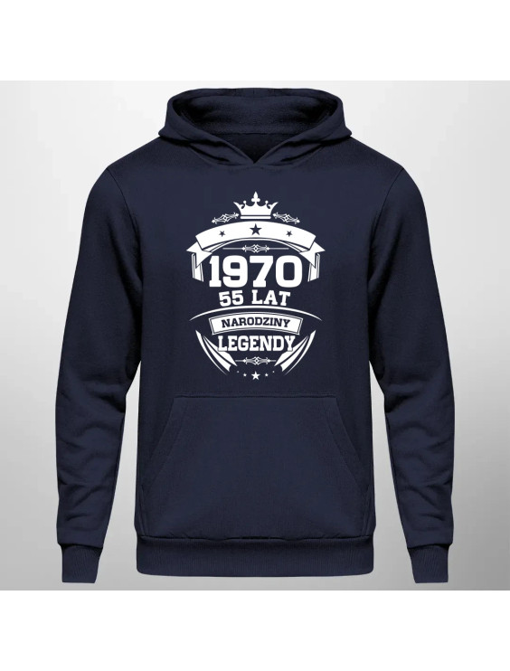 1970 Narodziny legendy 55 lat - męska bluza z nadrukiem