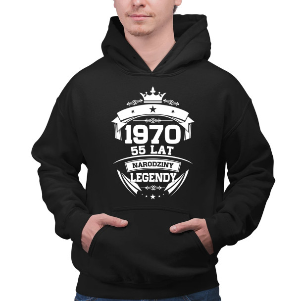 1970 Narodziny legendy 55 lat - męska bluza z nadrukiem
