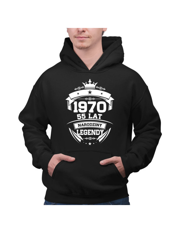 1970 Narodziny legendy 55 lat - męska bluza z nadrukiem
