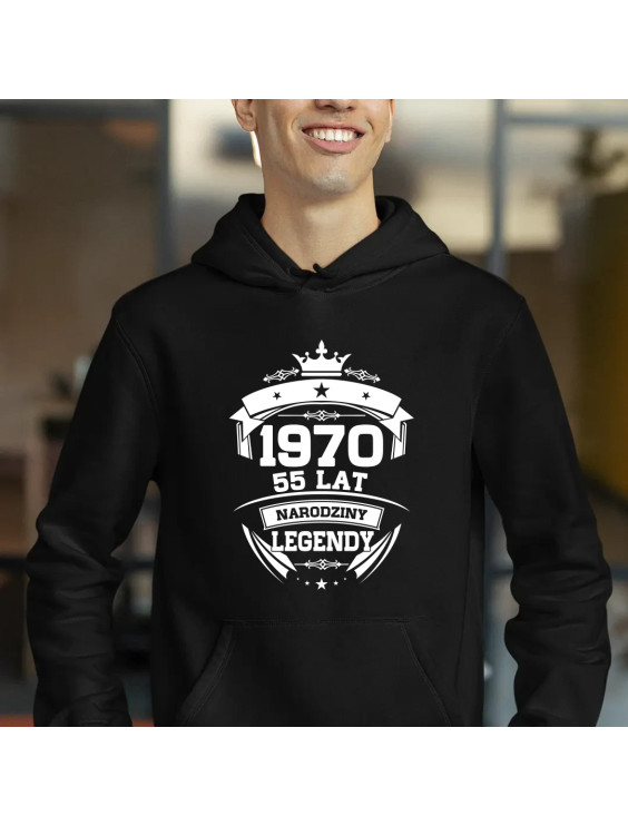 1970 Narodziny legendy 55 lat - męska bluza z nadrukiem