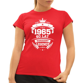 1965 Narodziny legendy 60 lat - damska koszulka z nadrukiem