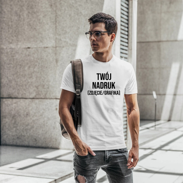 Koszulka męska z własnym nadrukiem (zdjęcie/grafika) - męska koszulka z nadrukiem Koszulka męska z własnym nadrukiem (zdjęcie/grafika) - męska koszulka z nadrukiem