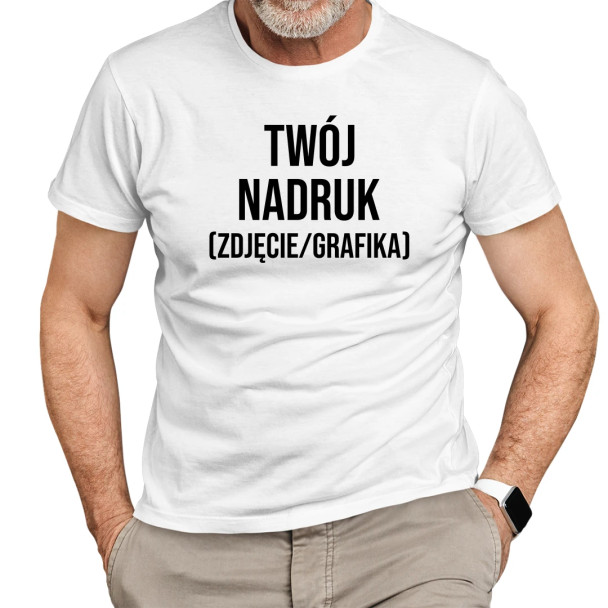 Koszulka męska z własnym nadrukiem (zdjęcie/grafika) - męska koszulka z nadrukiem Koszulka męska z własnym nadrukiem (zdjęcie/grafika) - męska koszulka z nadrukiem
