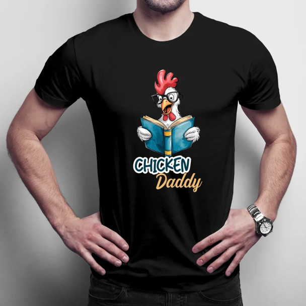 Chicken daddy - męska koszulka z nadrukiem Chicken daddy - męska koszulka z nadrukiem