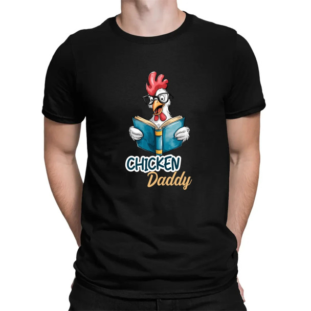Chicken daddy - męska koszulka z nadrukiem Chicken daddy - męska koszulka z nadrukiem