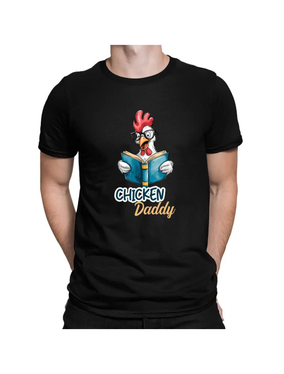 Chicken daddy  - męska koszulka z nadrukiem