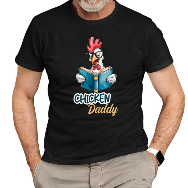 Chicken daddy - męska koszulka z nadrukiem Chicken daddy - męska koszulka z nadrukiem