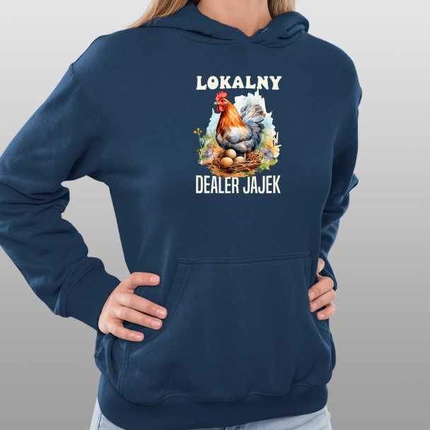 Lokalny dealer jajek - damska bluza z nadrukiem