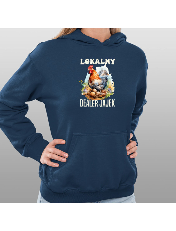 Lokalny dealer jajek - damska bluza z nadrukiem