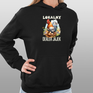 Lokalny dealer jajek - damska bluza z nadrukiem