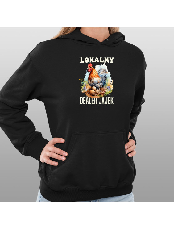 Lokalny dealer jajek - damska bluza z nadrukiem