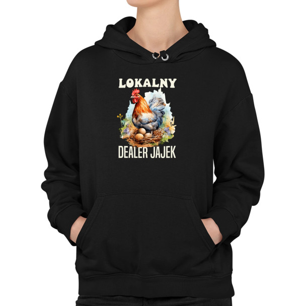 Lokalny dealer jajek - damska bluza z nadrukiem